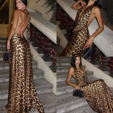 Vestido de leopardo elegante - Imagen 4